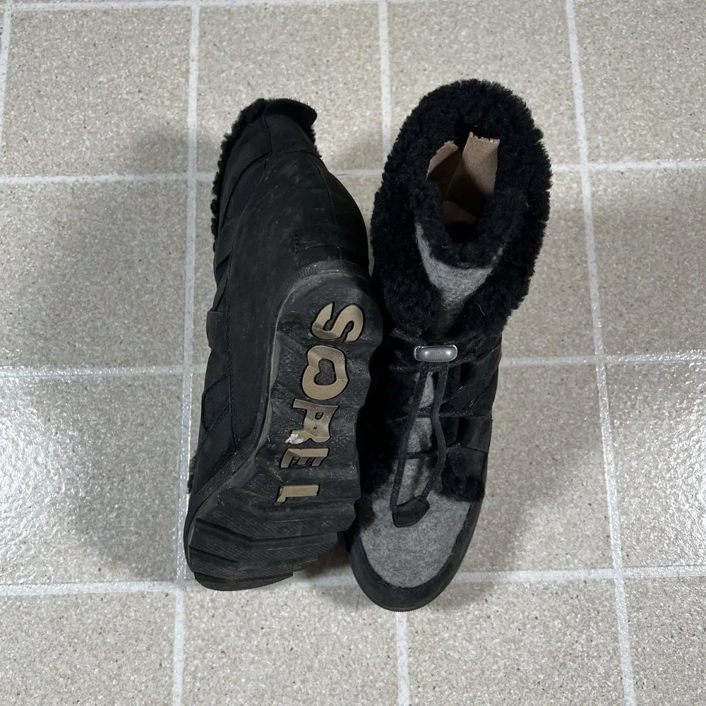 Women's Sorel Joan Of Arctic Wedge II Cozy Boot Black 1870241-010 Size 10 - Picture 5 of 8